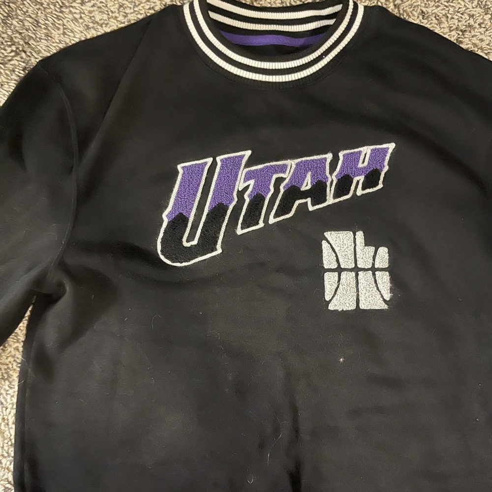 Utah Men's Crewneck Sweater - Black and Purple